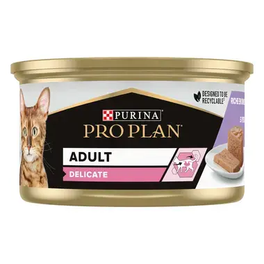 PRO PLAN® DELICATE, Terrine für Katzen, reich an Truthahn